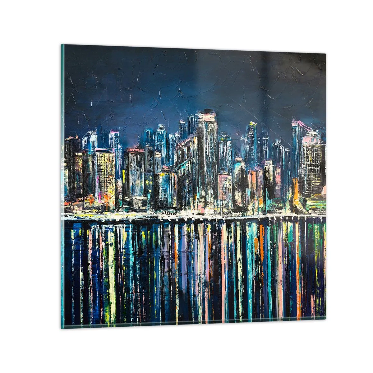 Impression sur verre - Image sur verre - Cascade de lumières - 30x30 cm