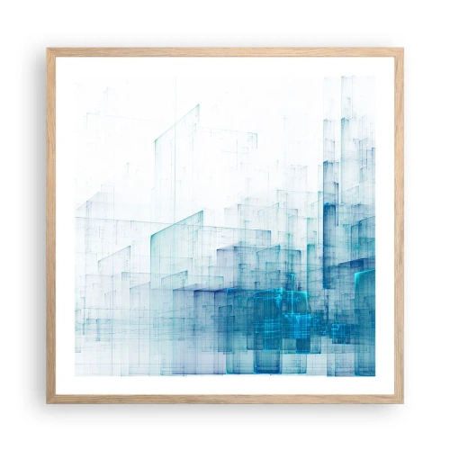 Affiche dans un chêne clair - Poster - Comment l’espace s’est formé - 60x60 cm
