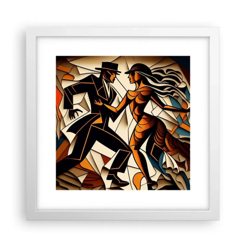 Affiche dans un cadre blanc - Poster - Danse de passion et de volupté - 30x30 cm