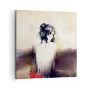 Impression sur toile - Image sur toile - Lignes lisses, formes ovales - 50x50 cm