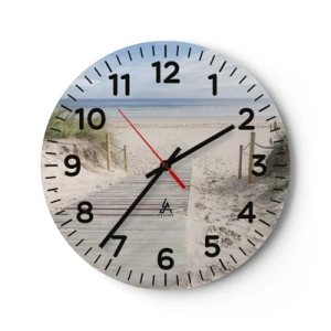 Horloge murale - Pendule murale - A l'horizon - 40x40 cm