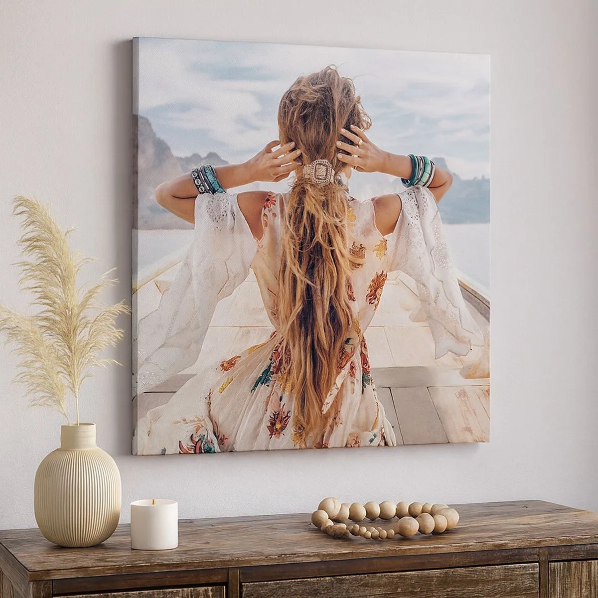 Impression sur toile - Image sur toile - En route vers le bonheur - 30x30 cm