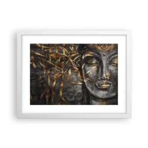 Affiche dans un cadre blanc - Poster - Ressentir le calme - 40x30 cm