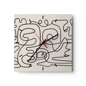 Horloge murale - Pendule murale - Suivez les indices - 40x40 cm