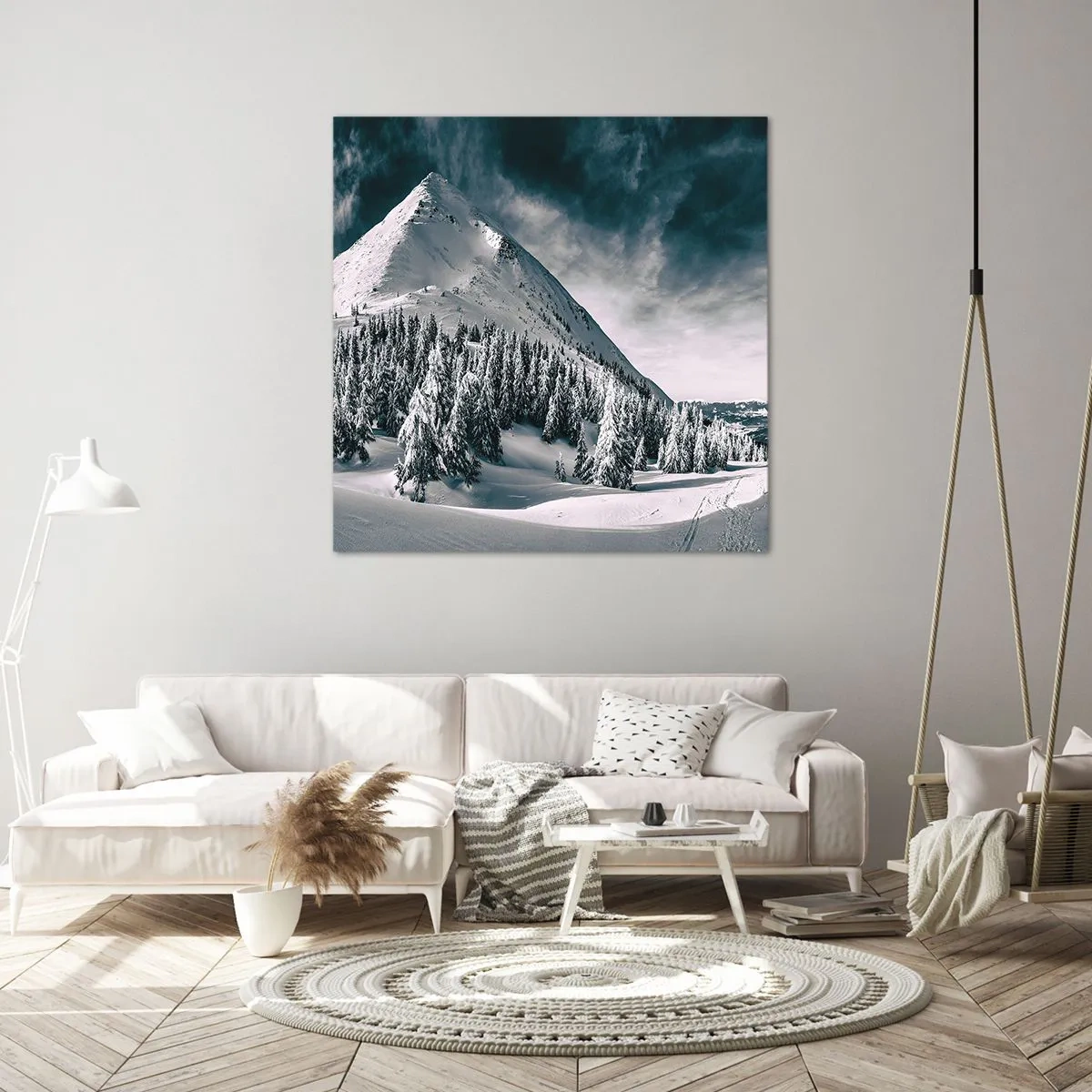 Impression sur toile - Image sur toile - Le pays de la neige et de la glace - 70x70 cm