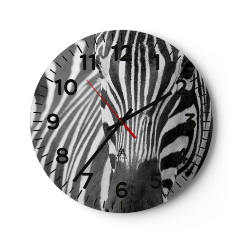 Horloge murale - Pendule murale - Le monde est noir et blanc - 40x40 cm