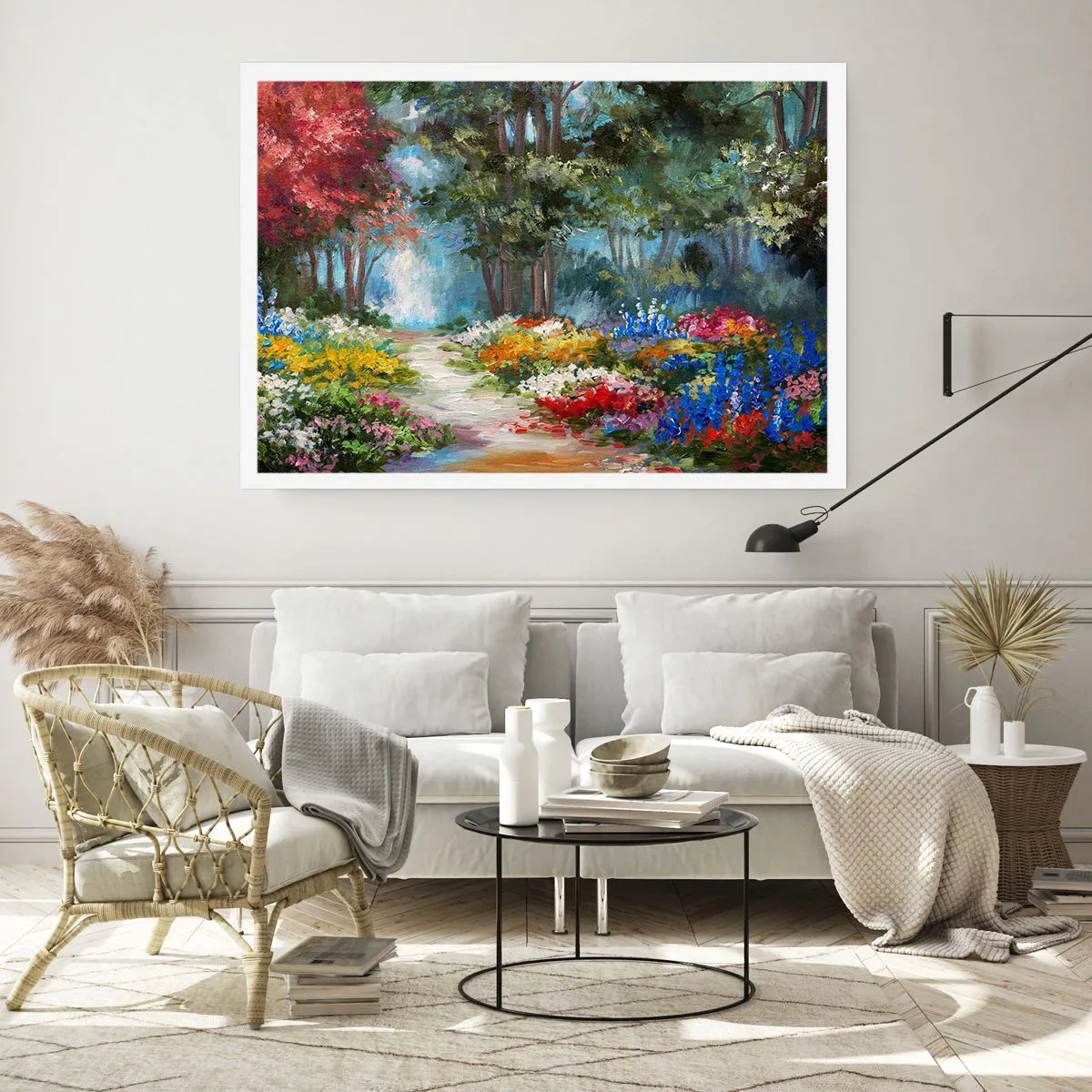 Affiche - Poster - Jardin forestier, forêt de fleurs - 40x30 cm