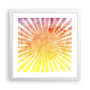 Affiche dans un cadre blanc - Poster - Levant et couchant - 40x40 cm