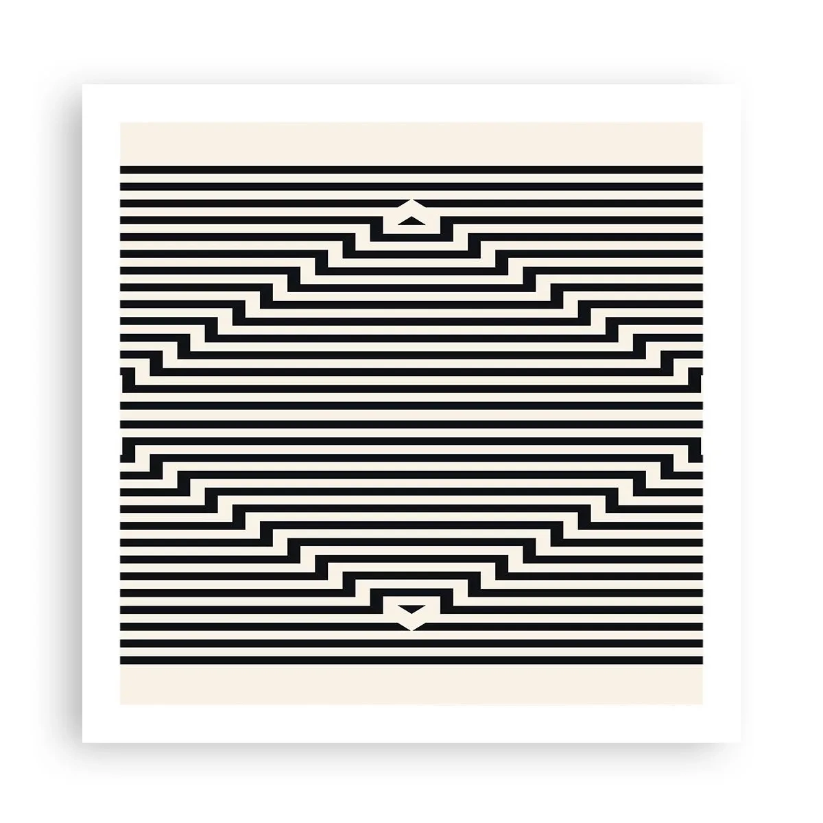 Affiche - Poster - Illusion géométrique - 60x60 cm