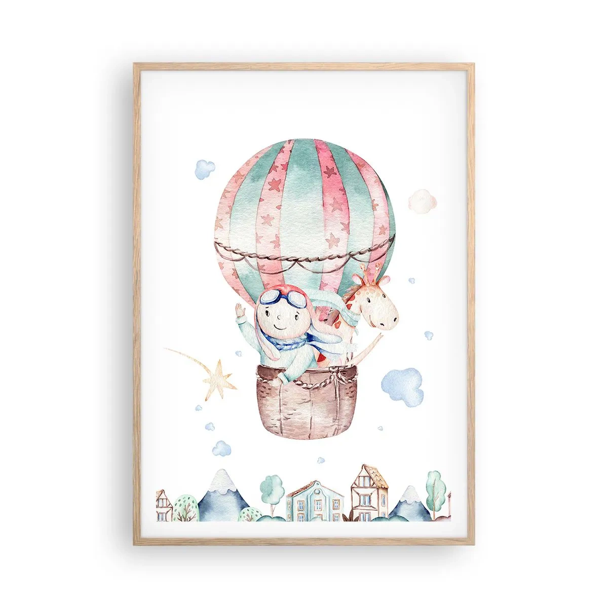 Affiche dans un chêne clair - Poster - Nous serons de retour bientôt! - 70x100 cm