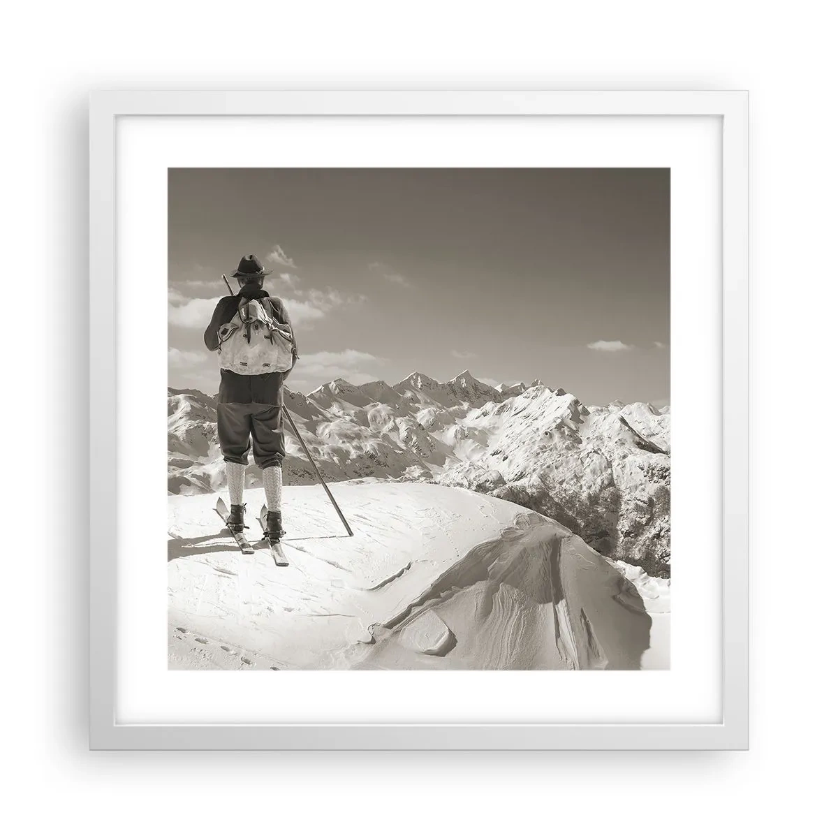 Affiche dans un cadre blanc - Poster - Toutes les mêmes ces montagnes - 40x40 cm