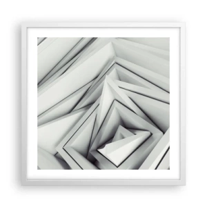 Affiche dans un cadre blanc - Poster - Bourgeon d’angles vifs - 50x50 cm