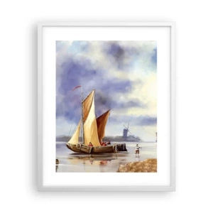 Affiche dans un cadre blanc - Poster - Retour de marin - 40x50 cm