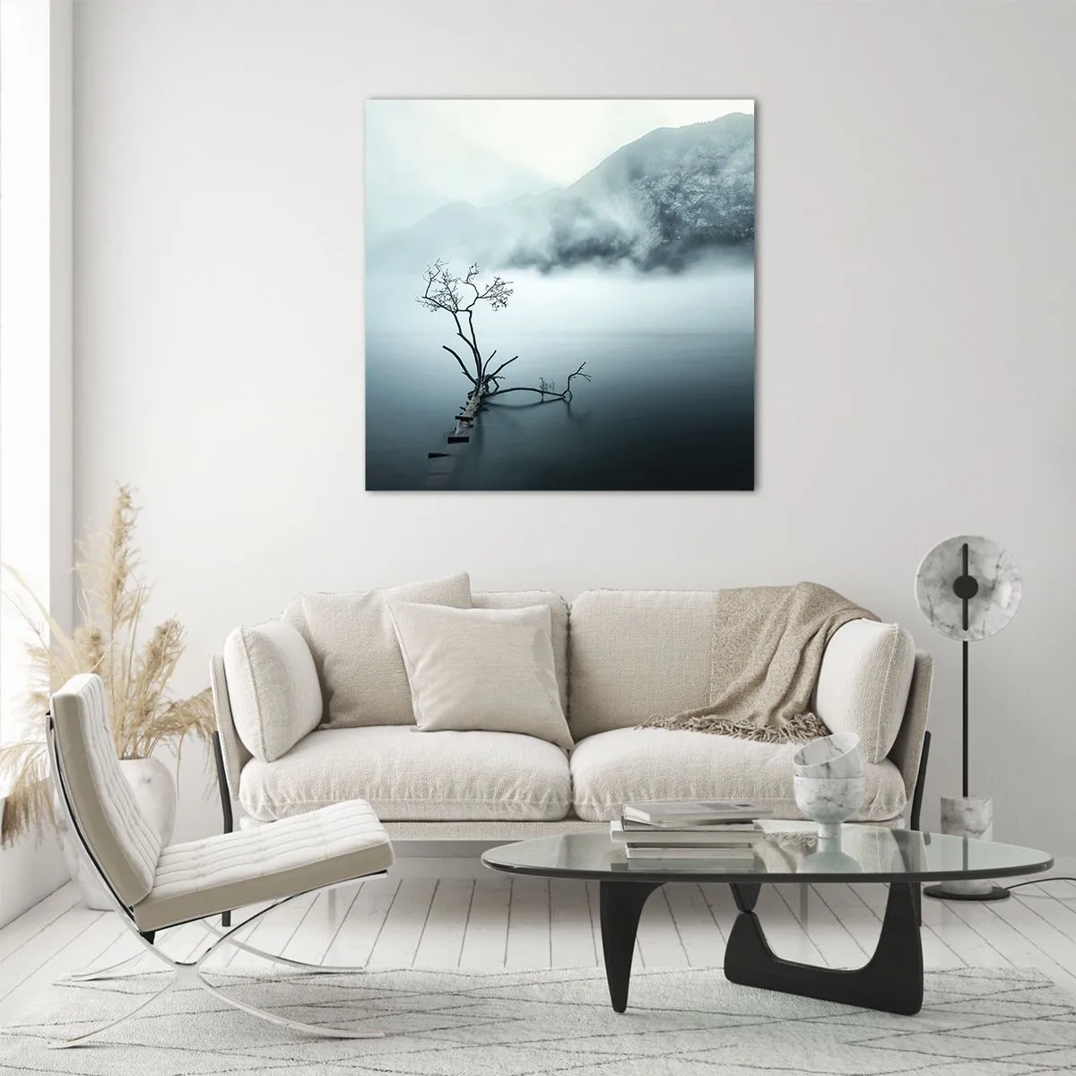 Impression sur verre - Image sur verre - D'eau et de brouillard - 70x70 cm