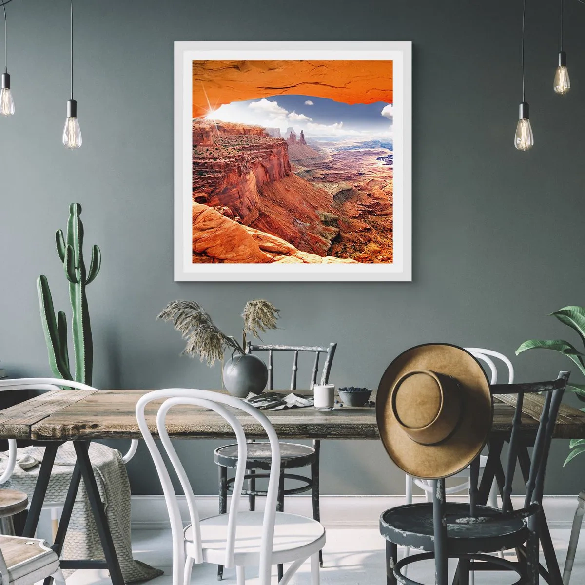 Affiche dans un cadre blanc - Poster - Sculpté par la nature elle-même - 40x40 cm