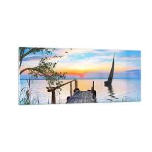Impression sur verre - Image sur verre - Bonsoir! - 100x40 cm