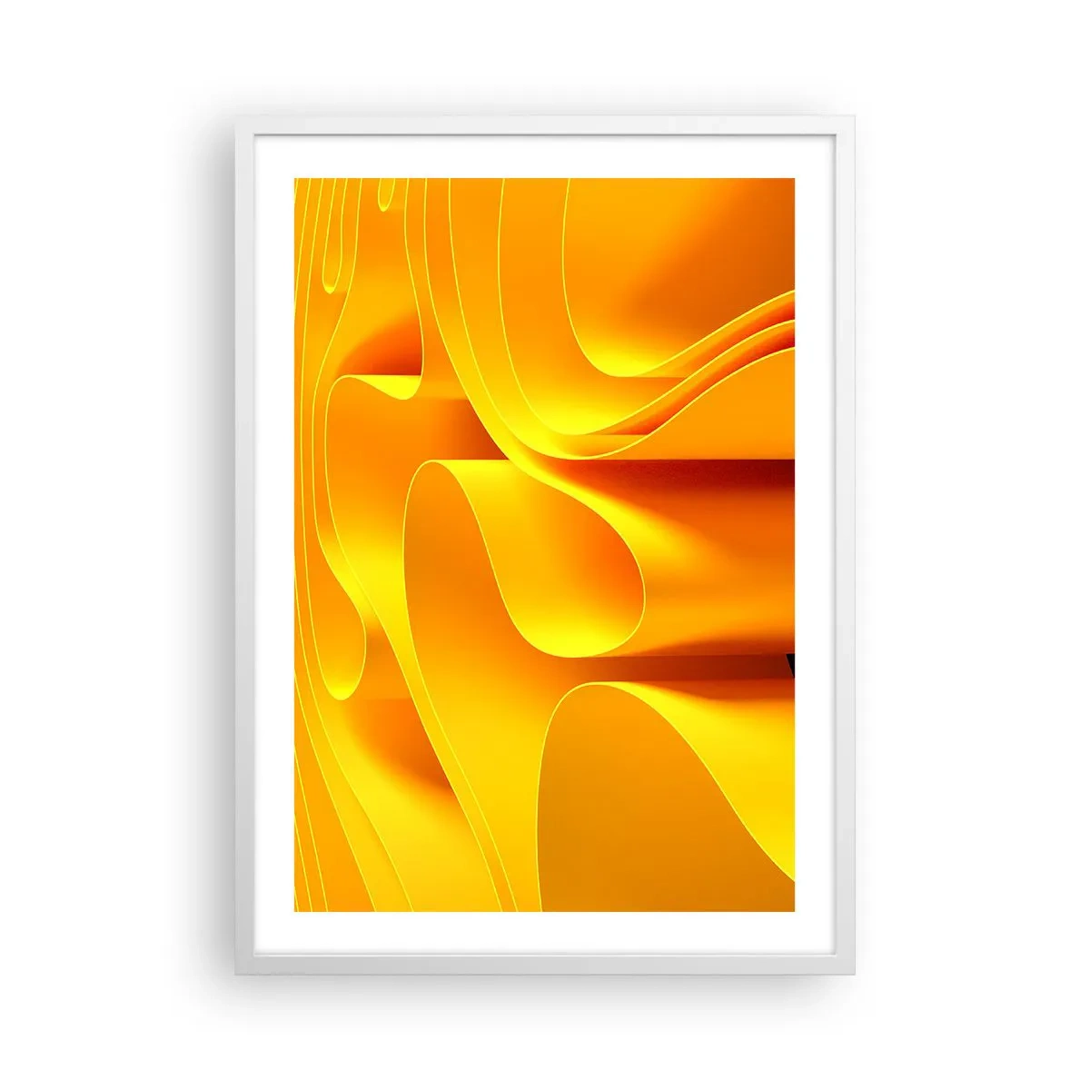 Affiche dans un cadre blanc - Poster - Comme les vagues du soleil - 50x70 cm