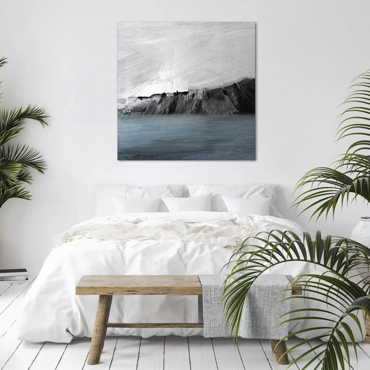 Impression sur toile - Image sur toile - Eau – terre : choc des éléments - 70x70 cm