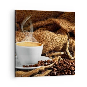 Impression sur toile - Image sur toile - L'odeur du moka et la densité du miel liquide - 60x60 cm