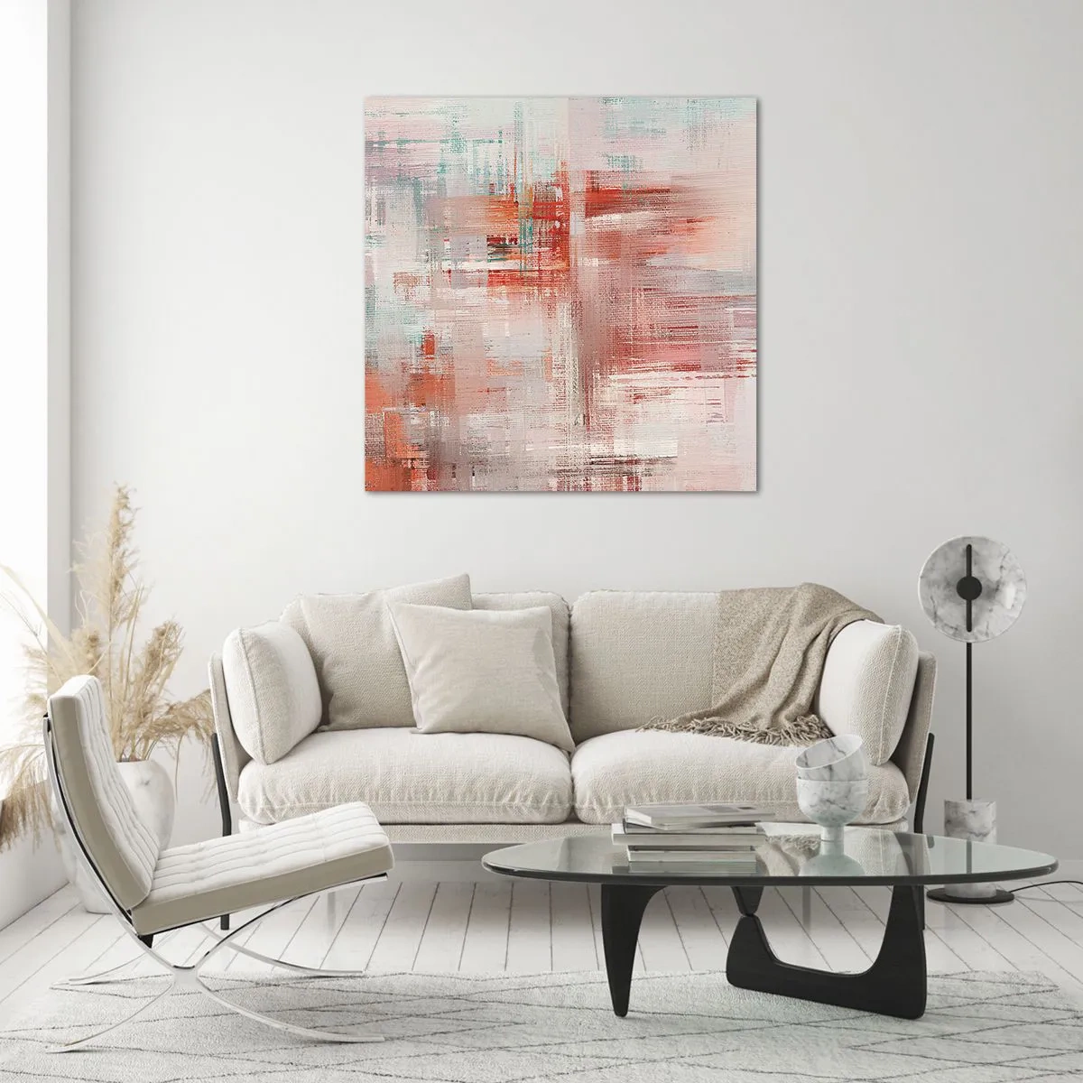 Impression sur verre - Image sur verre - Brumeux. Mais rose - 30x30 cm