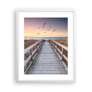 Affiche dans un cadre blanc - Poster - Envol des espaces - 40x50 cm