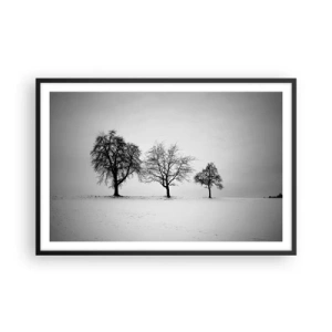 Affiche dans un cadre noir - Poster - A quoi rêvent-ils? - 91x61 cm