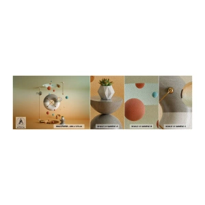 Échantillon de Papier Peint Premium Sand - Tout peut arriver - Abstraction, Surréalisme, 3D - 100x30 cm