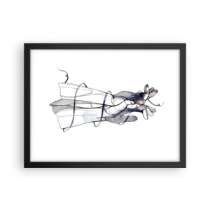 Affiche dans un cadre noir - Poster - Étude du touché - 40x30 cm