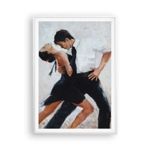 Affiche dans un cadre blanc - Poster - Tango de mes rêves et pensées - 70x100 cm