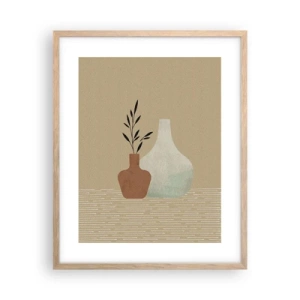 Affiche dans un chêne clair - Poster - Le vase et son idée - 40x50 cm