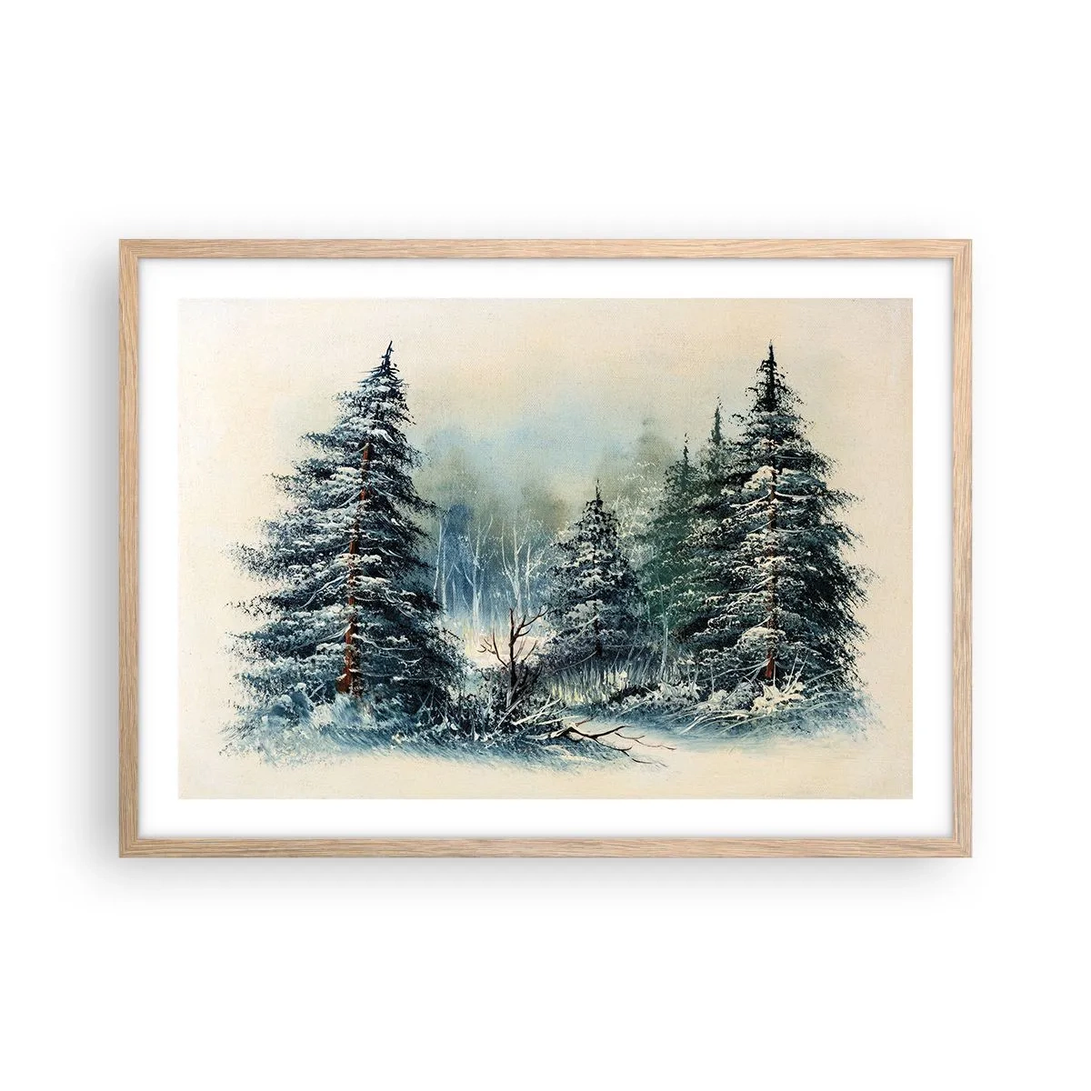 Affiche dans un chêne clair - Poster - Prêt pour les fêtes - 70x50 cm