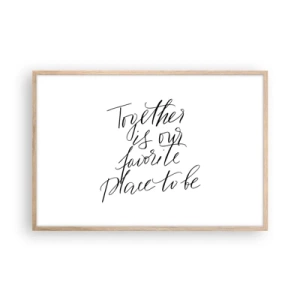 Affiche dans un chêne clair - Poster - Vous aussi vous le sentez? - 91x61 cm