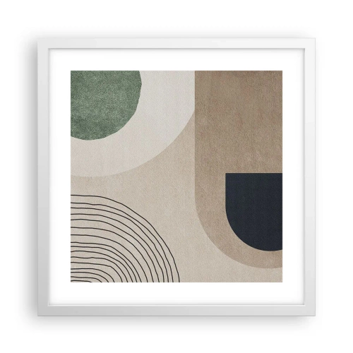 Affiche dans un cadre blanc - Poster - La douceur de l'ovale - 40x40 cm