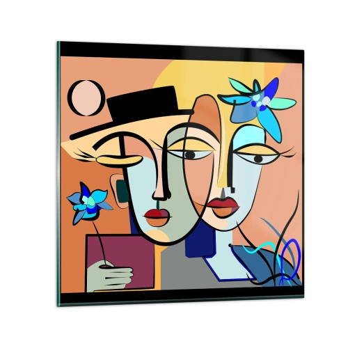 Impression sur verre - Image sur verre - Le Rendez-vous de Picasso - 30x30 cm