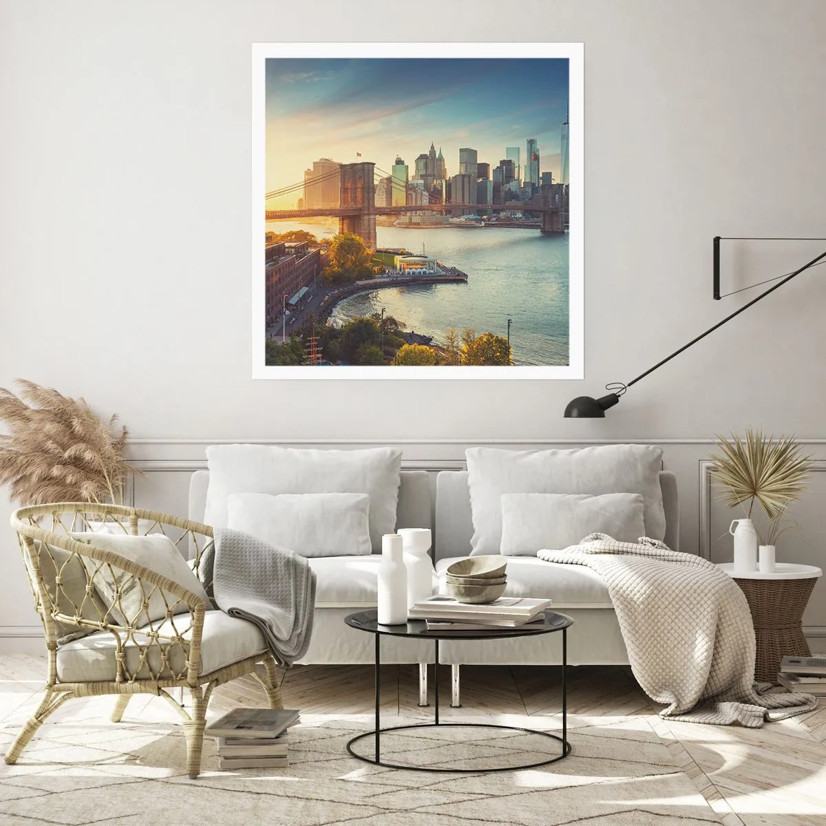 Affiche - Poster - L'aube de la grande ville - 30x30 cm