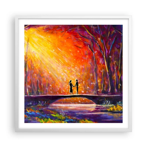 Affiche dans un cadre blanc - Poster - Le ciel les aime aussi - 60x60 cm