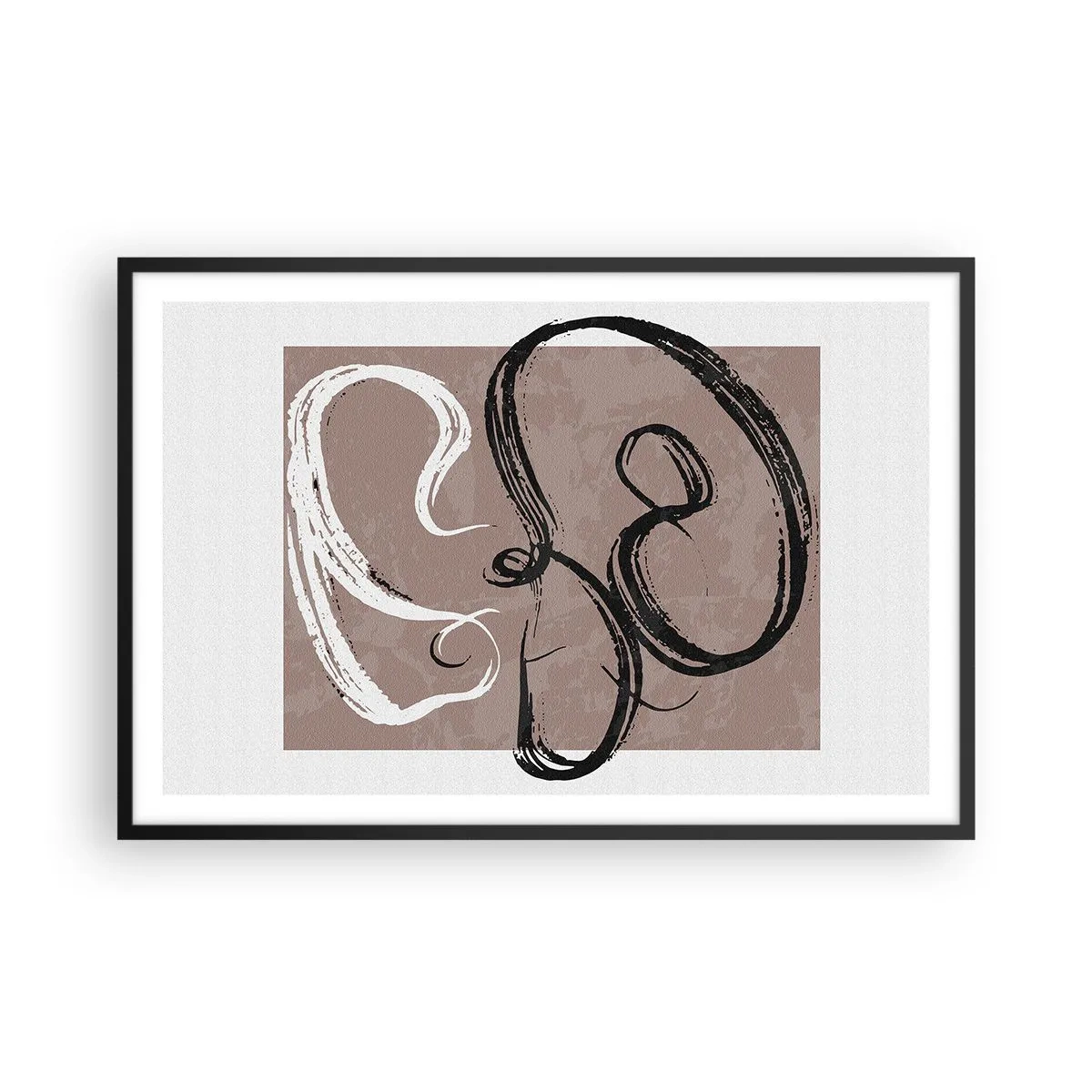 Affiche dans un cadre noir - Poster - Composition – la recherche de la plénitude - 91x61 cm