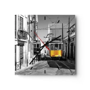 Horloge murale - Pendule murale - L'âme de Lisbonne - 40x40 cm