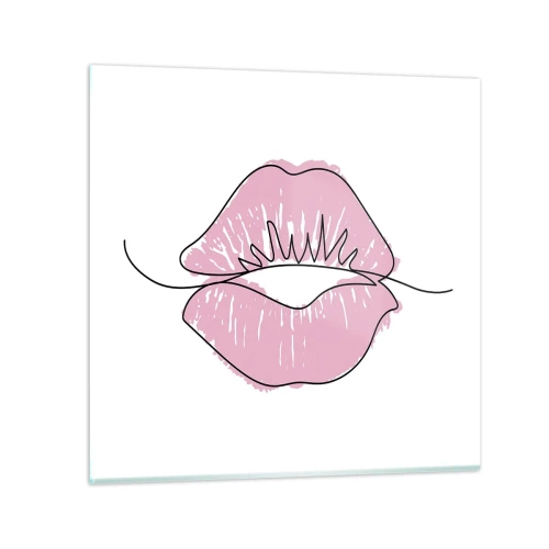 Impression sur verre - Image sur verre - Prêt à l'embrassade? - 50x50 cm