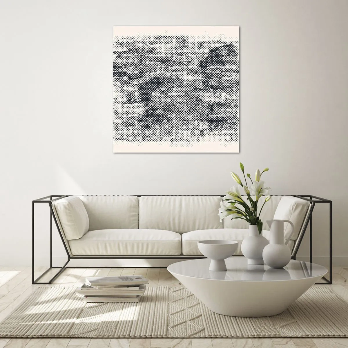 Impression sur verre - Image sur verre - Composition brumeuse - 40x40 cm