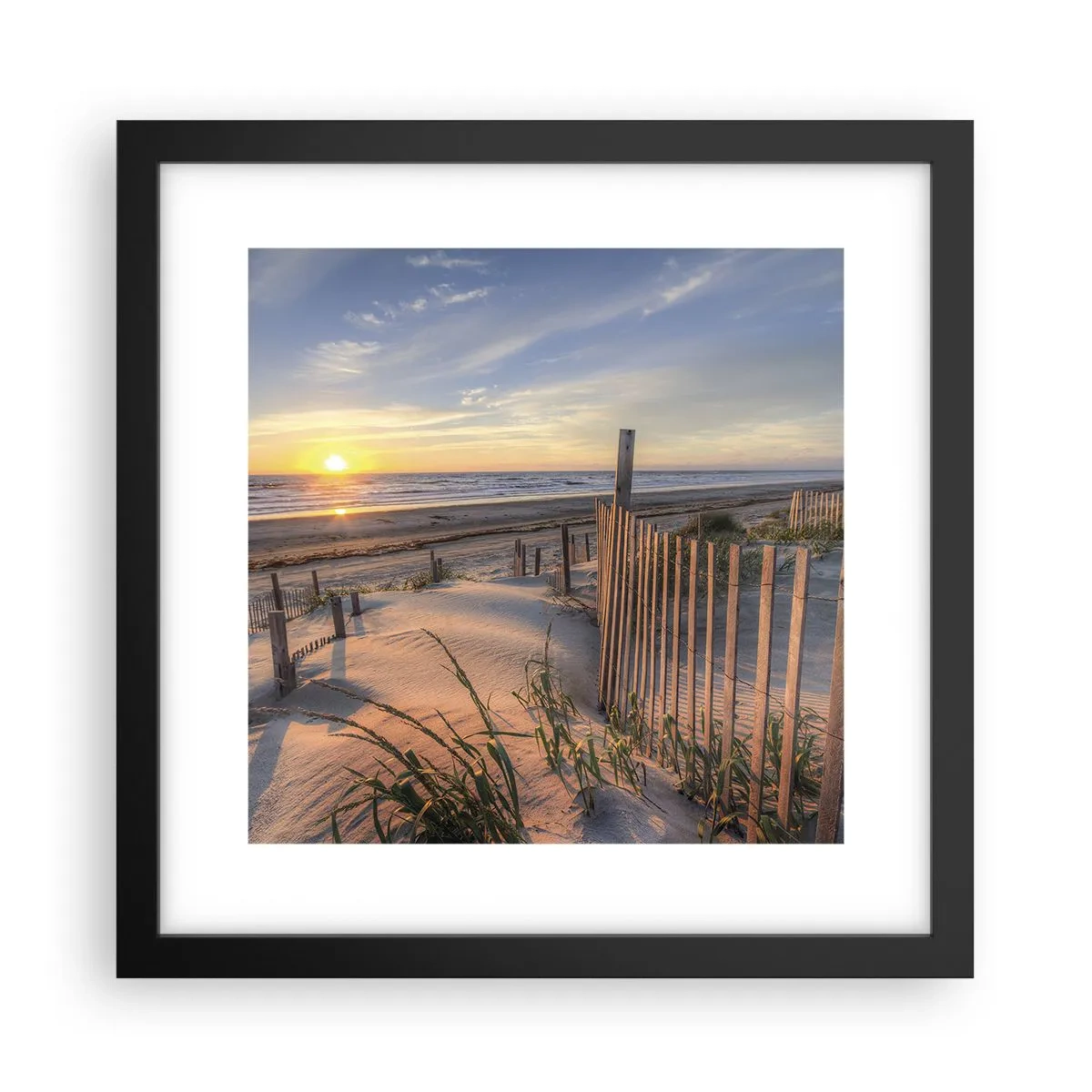 Affiche dans un cadre noir - Poster - Ombre et brillance du vent - 30x30 cm