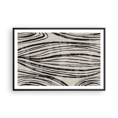 Affiche dans un cadre noir - Poster - Ligne de marécage - 91x61 cm