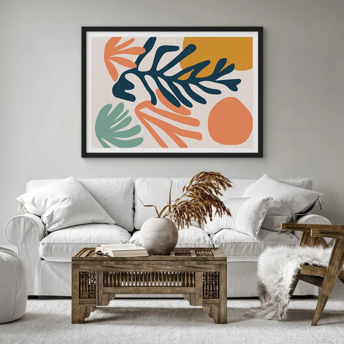 Affiche dans un cadre noir - Poster - Mers de corail - 40x30 cm