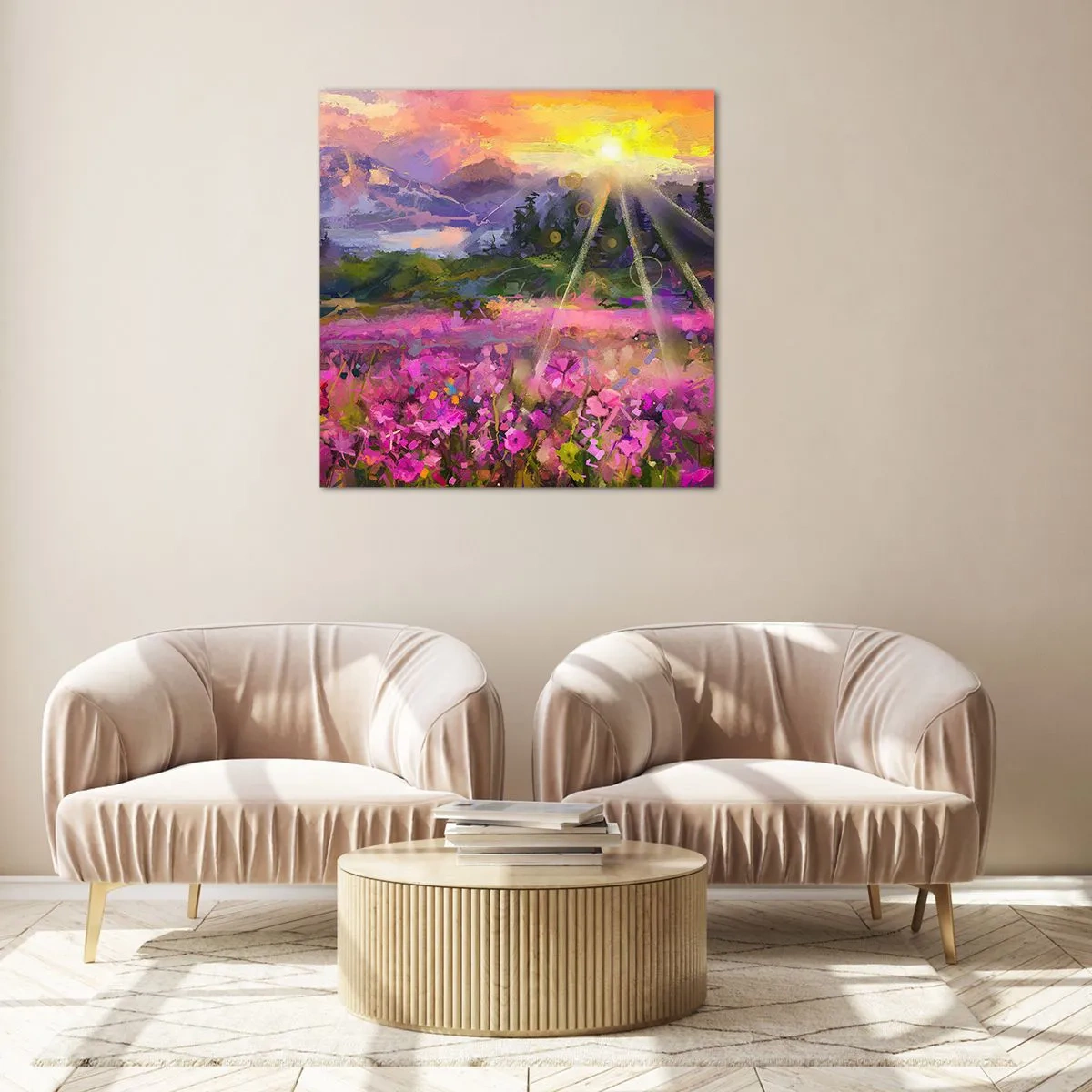 Impression sur verre - Image sur verre - Dans la vallée à l'abri du soleil - 30x30 cm