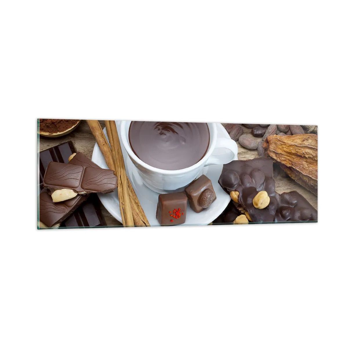 Impression sur verre - Image sur verre - D'une chocolaterie de conte de fées - 90x30 cm