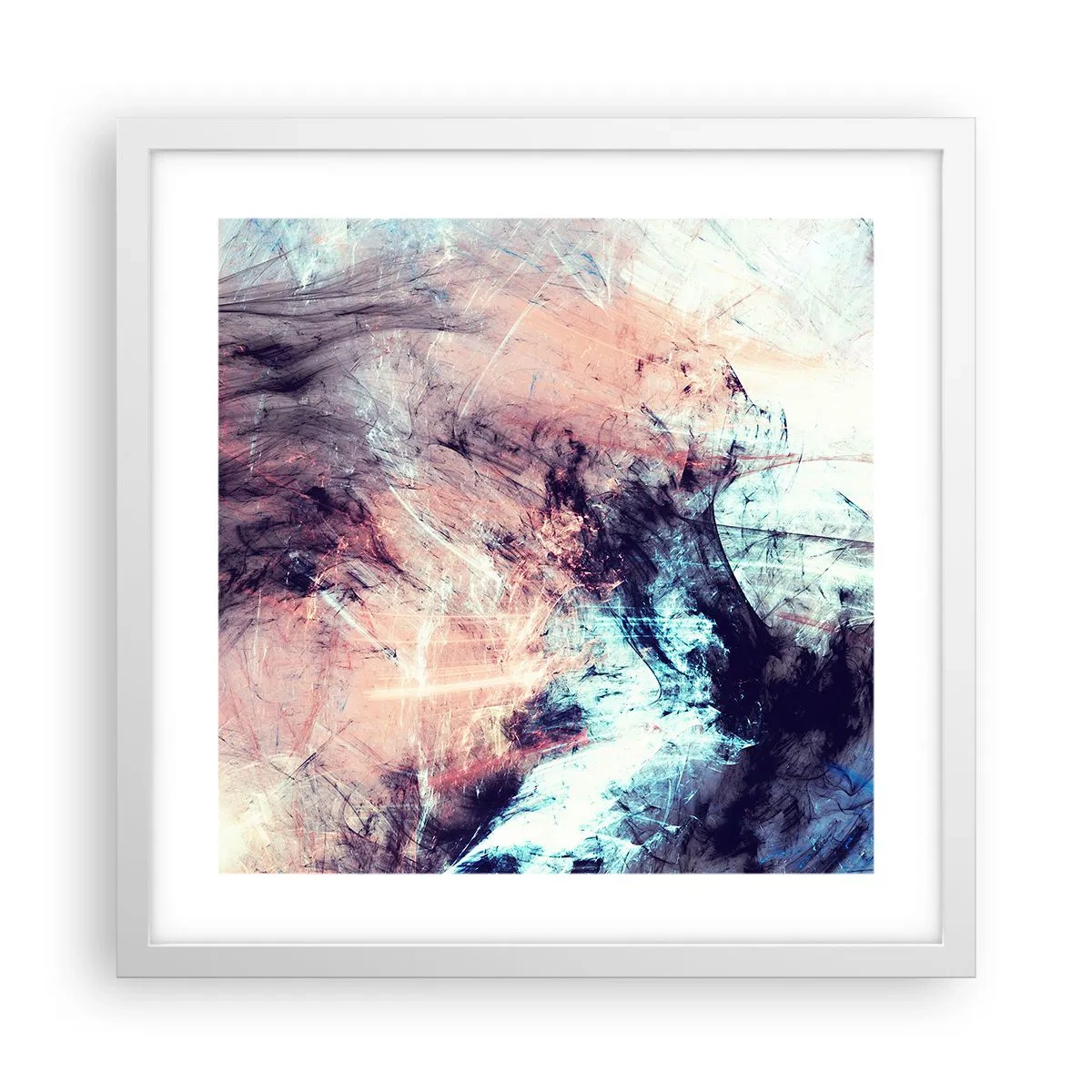 Affiche dans un cadre blanc - Poster - Sentir le vent - 40x40 cm