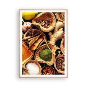 Affiche dans un chêne clair - Poster - Prends ce que tu veux - 70x100 cm