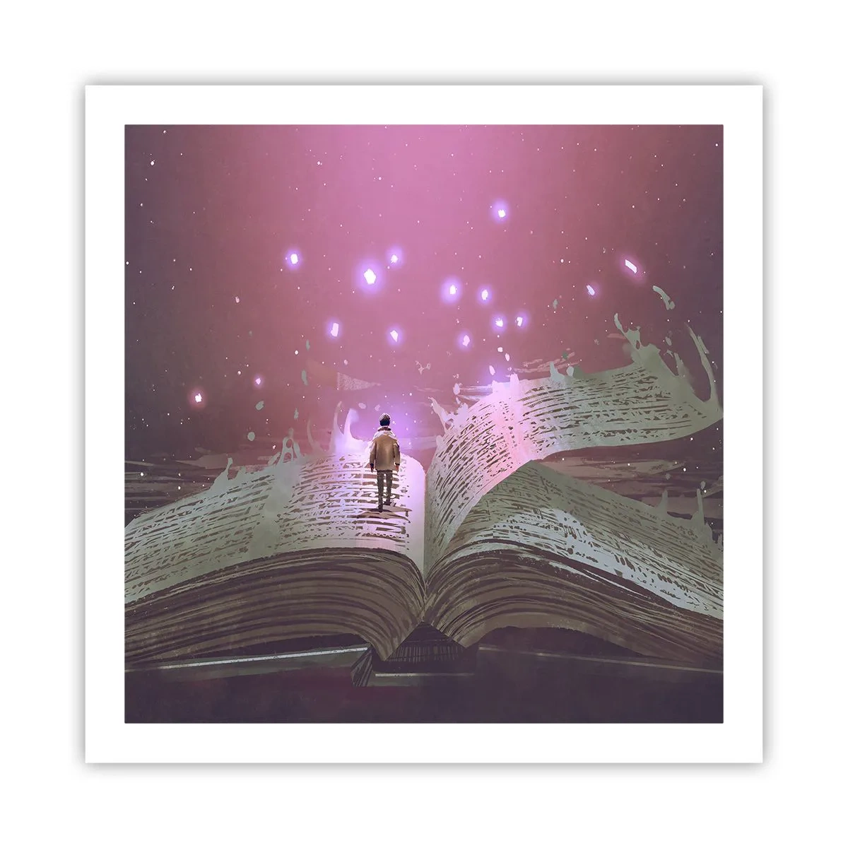 Affiche - Poster - Invitation à un autre monde - lisez ! - 60x60 cm