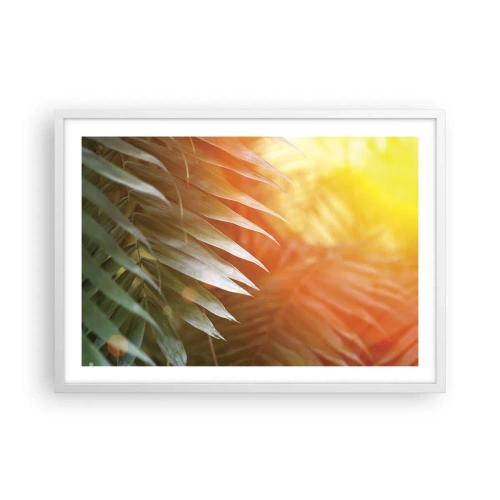 Affiche dans un cadre blanc - Poster - Matinée dans la jungle - 70x50 cm