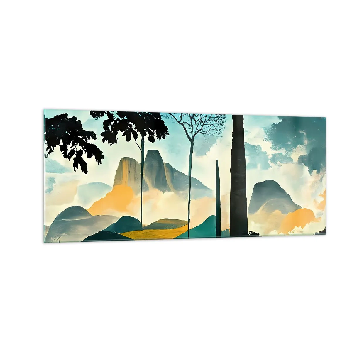 Impression sur verre - Image sur verre - Toujours de plus en plus haut - 100x40 cm
